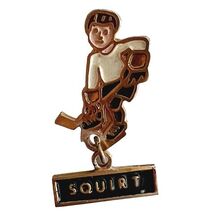 Squirt White Jersey Vintage Hockey Pin Enamel Filled Sports Collectible ... - $463.85 MXN