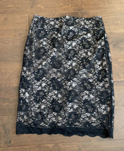 Banana Republic Womens Black Lace Skirt Sz 0 Nwot Nude Lining - £19.86 GBP