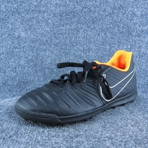 Nike Boys Indoor Soccer Shoes Athletic Black Synthetic Lace Up Size Y 6 Medium - £39.81 GBP