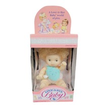 1987 Hasbro LOVE A BYE Baby Doll Blonde Curly Hair 4504-5121 w/box - £15.48 GBP