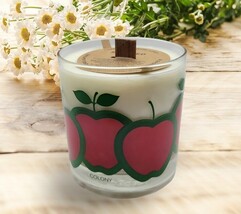 Vintage MCM Cranberry Apple Marmalade Wood Wick 10oz Luxury Soy Wax Candle - £22.38 GBP