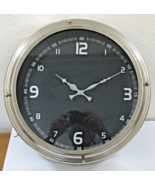 Large Nickel Hammered Finish Wall Clock 18&quot; Diameter  - $93.62 CAD