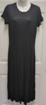 Long Black Short Sleeved Dress - £7.81 GBP