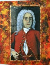 Original  Acrylic Miniature Painting of a Noble Gentleman. Signed - £23.38 GBP