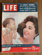Life Magazine November 4 1957 Elizabeth Taylor Cover Daughter Elizabeth Todd - £15.69 GBP