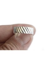 14k white gold wedding band, wedding ring for men, engagement ring men - $670.00+