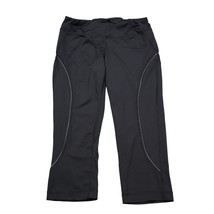 Compression Pants Womens XS Black Capri Elastic Waist Pull On Stretch At... - £20.60 GBP