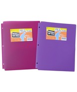 Office Max Schoolio Von Hoolio Poly 3-Hole Punched 2-Pocket Folders 8-1/... - £1.76 GBP