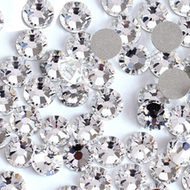 Onwon 1440 Pieces SS6 / 2Mm Clear Crystal Flat Back Brilliant round Rhinestones  - £9.35 GBP