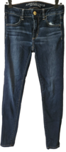 American Eagle Womens Jegging Jeans Size 4 Reg Blue Cotton Blend Super S... - $14.87