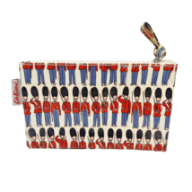Cath Kidston London Guards PVC Zip Pouch Bag Red White Blue 7.5 x 4.5&quot; - $16.41