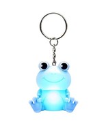 LED Light-Up Frog Keychain – Flashing Blue Mini Toy - $146.42 MXN