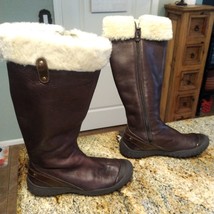 Cole Haan Brown Air Joa G-Series Waterproof Leather Shearling Boots Wome... - $74.25