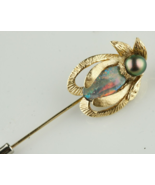 14k Yellow Gold Karbra Tahitian Pearl and Opal Beetle Stick Pin - $2,737.30 CAD