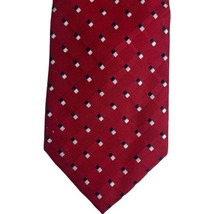 Jos. A Bank Red Geometric Men&#39;s Neck Tie Necktie 100% Silk Conservative ... - $18.46