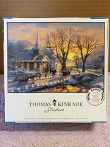 NEW SEALED Thomas Kinkade 1000 Piece Puzzle Holiday Evening Sleigh Ride - $18.81
