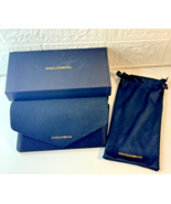 NEW! DOLCE &amp; GABBANA AUTHENTIC BLACK EYEGLASS-SUNGLASS CASE, CLOTH BAG, BOX - $364.18 MXN