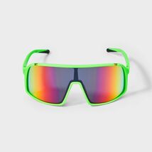All In Motion Men's Rubberized Plastic Shield Sunglasses Green Mirrored UV - $200.48 All In Motion Men's Rubberized Plastic Shield Sunglasses Green Mirrored UV - $200.48 MXN