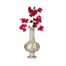 21&quot; Marble Flower Vase Mother of Pearl Gemstone Mosaic Inlay Personalized Gifts - £1,884.36 GBP