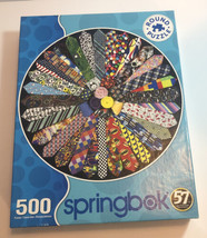 Springbok 500 Piece Round Jigsaw Puzzle It&#39;s A Tie! - Made in USA - $10.81