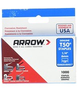 Arrow Fastener 504SS1 1/4 in. T50 Stainless Steel Staples - £17.08 GBP