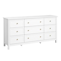 VEVOR 9 Drawer Dresser, Wooden Chest of Drawers with Sliding and Anti-ti... - $6,367.72 MXN
