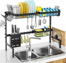 MERRYBOX adjustable dish drying rack 2 Tier Dish Rack Over Sink ~NEW~ - £35.96 GBP