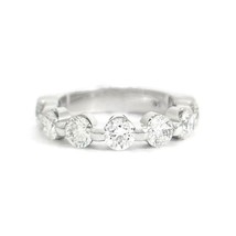Authenticity Guarantee 
7-Stone Round Diamond Single Prong Wedding Band Ring ... - £3,867.43 GBP