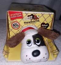 Pound Puppies Newborn Puppy with Short Brown Extra Fuzzy Ears 7&quot;L Plush - £11.70 GBP