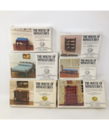 Lot Of 6 The House of Miniatures Wooden Dollhouse Kits Chippendale Bedro... - £46.89 GBP