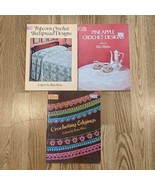 Lot of 3 Three Dover Needlework Series CROCHET DESIGNS by Rita Weiss 1980 - $20.36 CAD