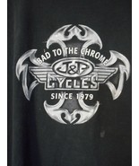 Well Worn Black Bad to Bone J&amp;P Cycles Sz XXXL Gildan Tag double sided T... - $10.00