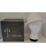 Vtg Amalgamated Glove Workers White Knit Fedora Hat E.J. Korvette 5th Av... - $25.80 CAD