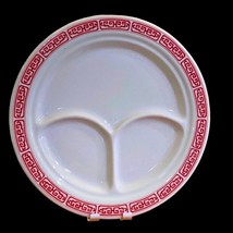 VTG Great China Restaurant Ware Divided Plate 9 Inch Chinoiserie Red Gre... - $9.64