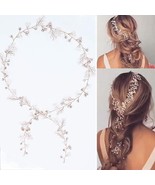 Wedding Hair Vine Long Bridal Headband Hair Accessories for Bride - £15.99 GBP