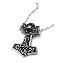 Stainless Steel Thors Hammer Pendant Knot - £35.53 GBP