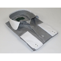 Men 100% Cotton Dress Shirt CIERO MONTERO Turkey 1f94-06 White black Slim Fit image 2