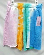 Womens XS High-Rise Fleece Bermuda Shorts - Wild Fable Tie-Dye image 2
