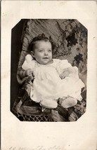 RPPC Prettiest Baby Girl Charlene Rose Smile Bright Eyes c1910 Postcard U11 - £5.55 GBP