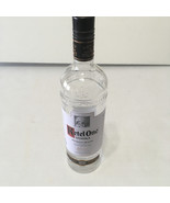 Empty Ketel one vodka glass embossed bottle bar decor craft supply - $19.75