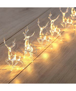 Christmas Light ELK Xmas Tree Décor ReinDeer LED String Battery Powered ... - £15.49 GBP
