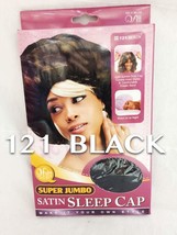 QFITT SUPER JUMBO SATIN SLEEP CAP # 121 BLACK COLOR /1 PC SLEEPING CAP L... - £2.38 GBP