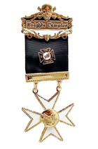 York Rite Knights Templar Malta Maltese Cross DELUXE Masonic Jewel NEW Design! - £55.94 GBP