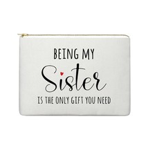 Sisters Gift From Sister Makeup Bag for Sis Best Friend Funny Cosmetic Bag with  - £24.40 GBP