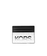 New Michael Kors Cooper Graphic Logo Tall Card Case Black / White Multi - $513.27 MXN