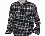 CE Schmidt Workwear Flannel Shirt Mens XL Blue Plaid Thick Heavy Long Sl... - £18.69 GBP