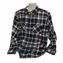 CE Schmidt Workwear Flannel Shirt Mens XL Blue Plaid Thick Heavy Long Sl... - $23.39