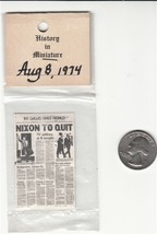 Dollhouse Miniature Dallas Times Herald 8/8/1974 Nixon To Quit Newspaper - £5.68 GBP