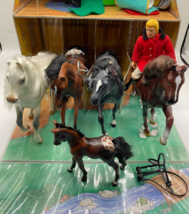 Marchon Horses Riders Grand Champions Stable Barn &amp; Huge lot of Accessories 1994 - £68.33 GBP