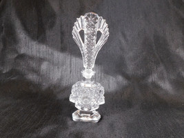 Pressed Glass Footed Perfume Bottle with Open Stopper # 23234 - $26.68